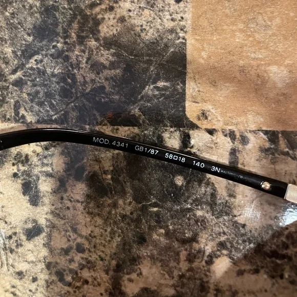 Versace Black and Gold Aviator Sunglasses - Picture 10 of 14